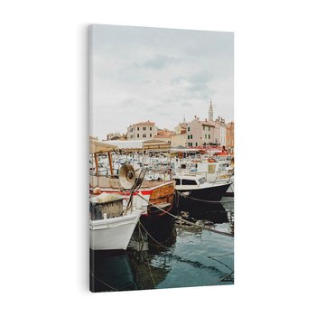 Obraz na płótnie 70x100 - Malowniczy Krajobraz Morski - morze, łódki