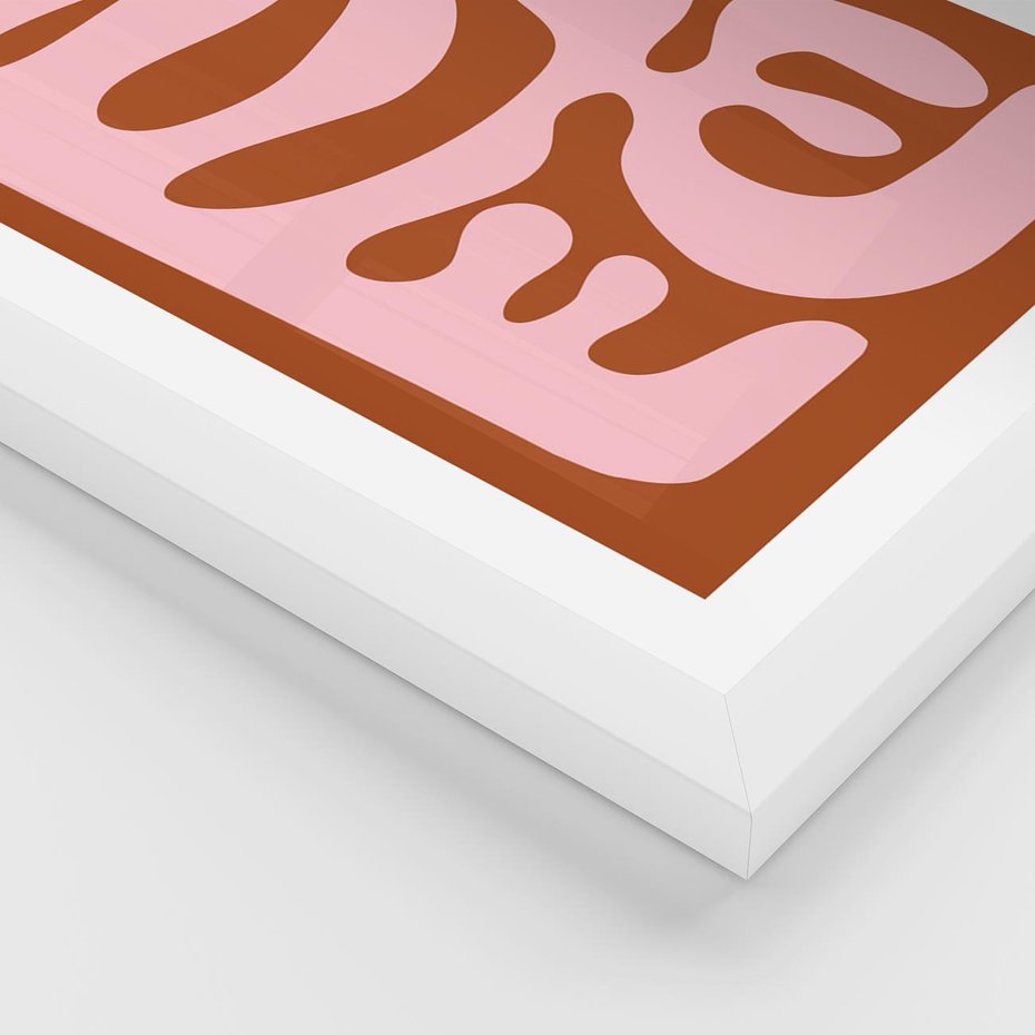 Plakat w ramie 50x70 - Migotliwe Boho Marzenia - abstrakcyjny obraz, plakat - rama biała