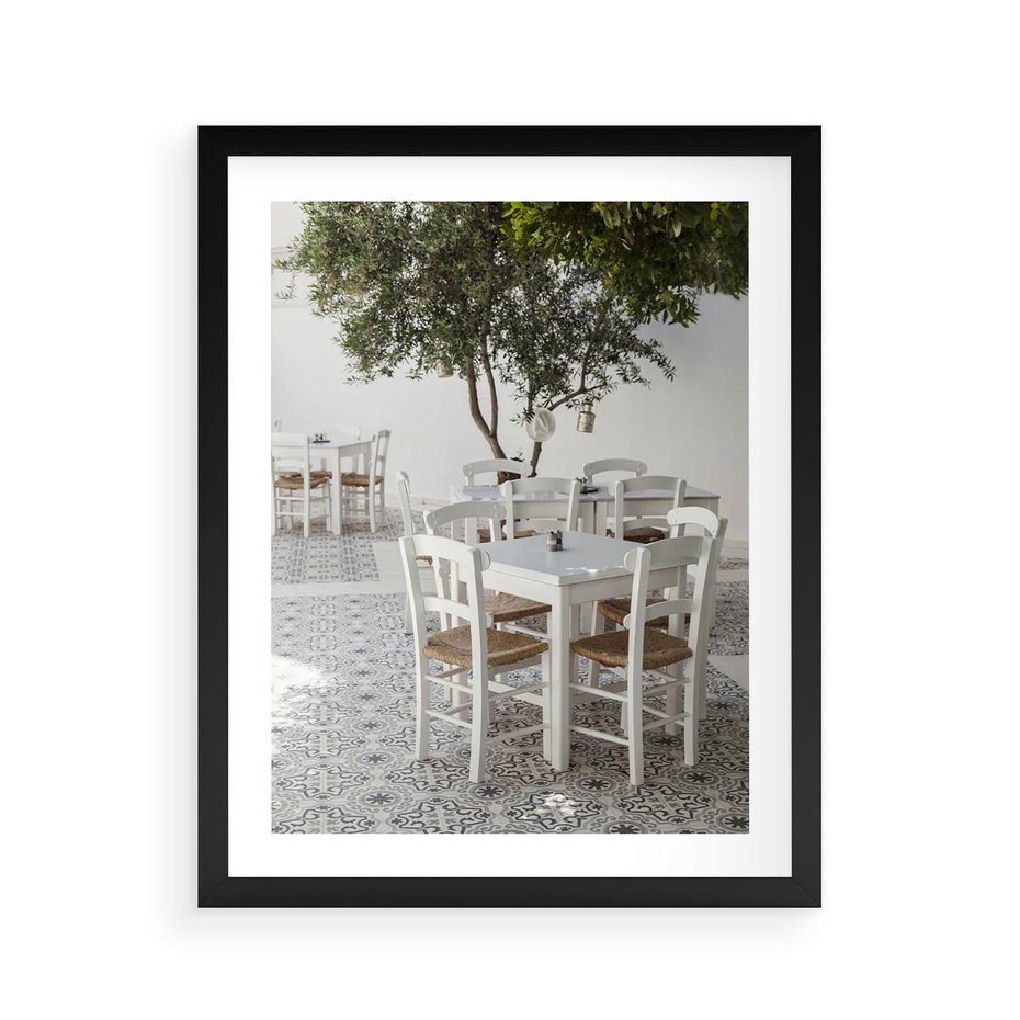 Plakat w ramie 40x50 - Włoska restauracja pełna smaków - włoska, restauracja - rama czarna