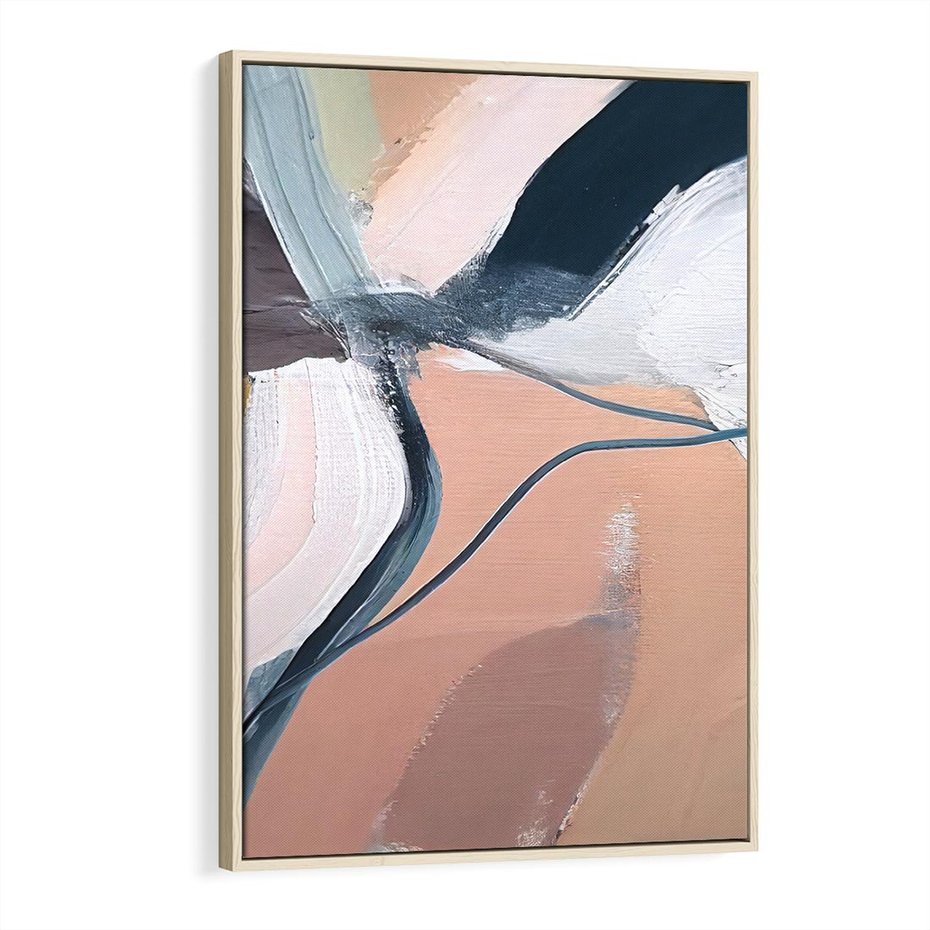 Obraz w ramie 70x100 - Ścieżki Emocji - abstrakcja, farby olejne - rama drewno