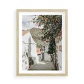 Plakat w ramie 50x70 - Południe Europy - śródziemnomorski krajobraz, uliczka we włoszech - rama drewno