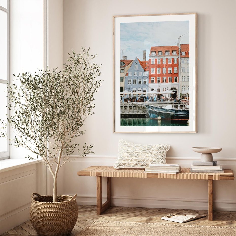 Plakat w ramie 40x50 - Miejska Dynamika - Dania, Kopehaga - rama drewno