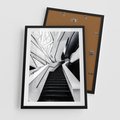 Plakat w ramie 50x70 - Współczesne Kształty - architektura, nowoczesne formy - rama czarna