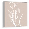 Obraz w ramie 50x50 - Impresje Pastelowych Nastrojów - minimalistyczny delikatny obraz, beżowe odcienie - rama biała