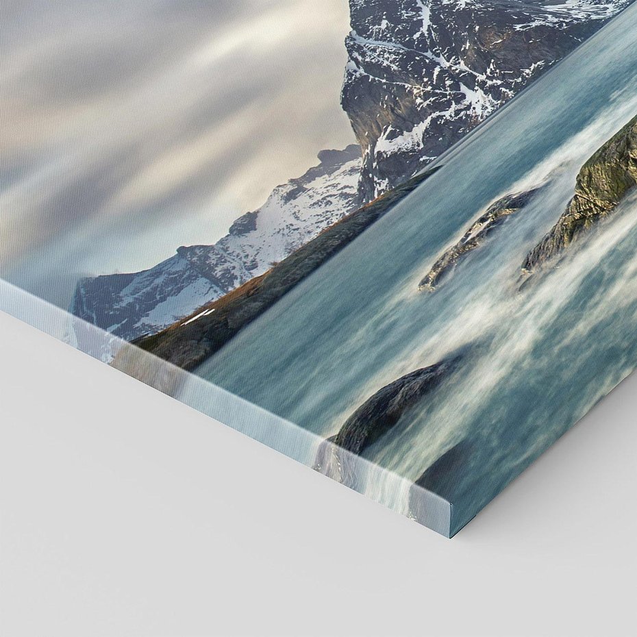 Obraz na płótnie 120x60 - Norweskie jezioro wśród gór - norwegia, jezioro