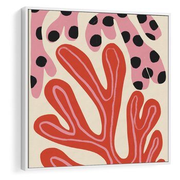 Obraz w ramie 80x80 - Księga Pastelowych Impulsów - abstrakcyjny obraz, plakat - rama biała