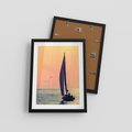 Plakat w ramie 30x40 - Żaglówka na Horyzoncie - żaglówka, jacht - rama czarna