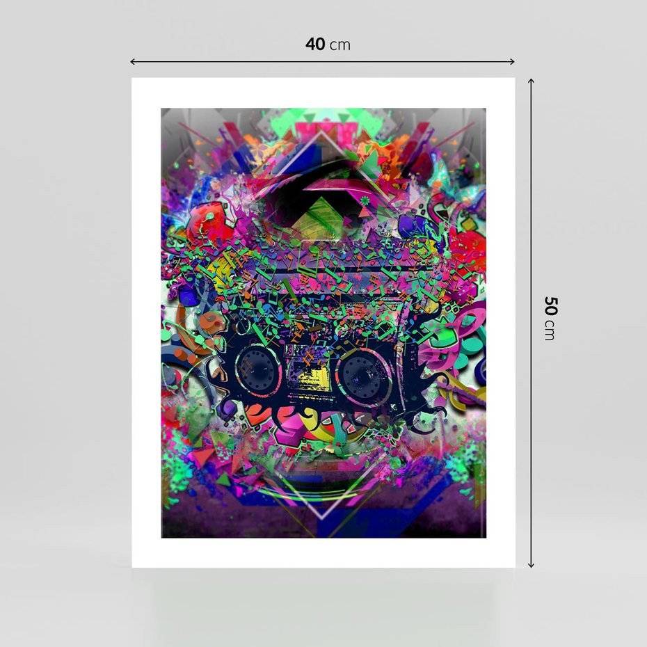 Plakat bez ramy 40x50 - Harmonia Muzyki - grafika, muzyka