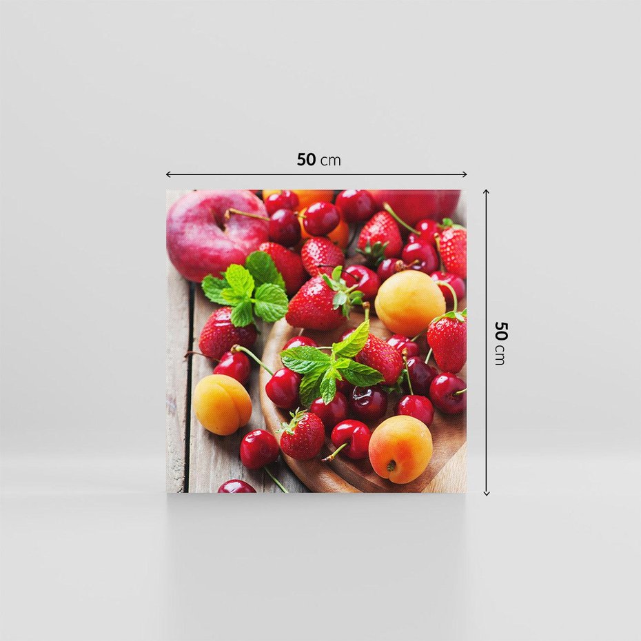 Obraz na płótnie 50x50 - Owoce w restauracji artystycznie - owoce, restauracja