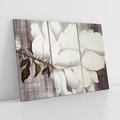 Obraz na płótnie 120x80 - Tekstura Kwiatu - białe kwiaty, duży kwiat