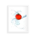 Plakat w ramie 30x40 - Apetyczna KuchniaNowoczesna Ekspresja - pomidor, jedzenie - rama biała