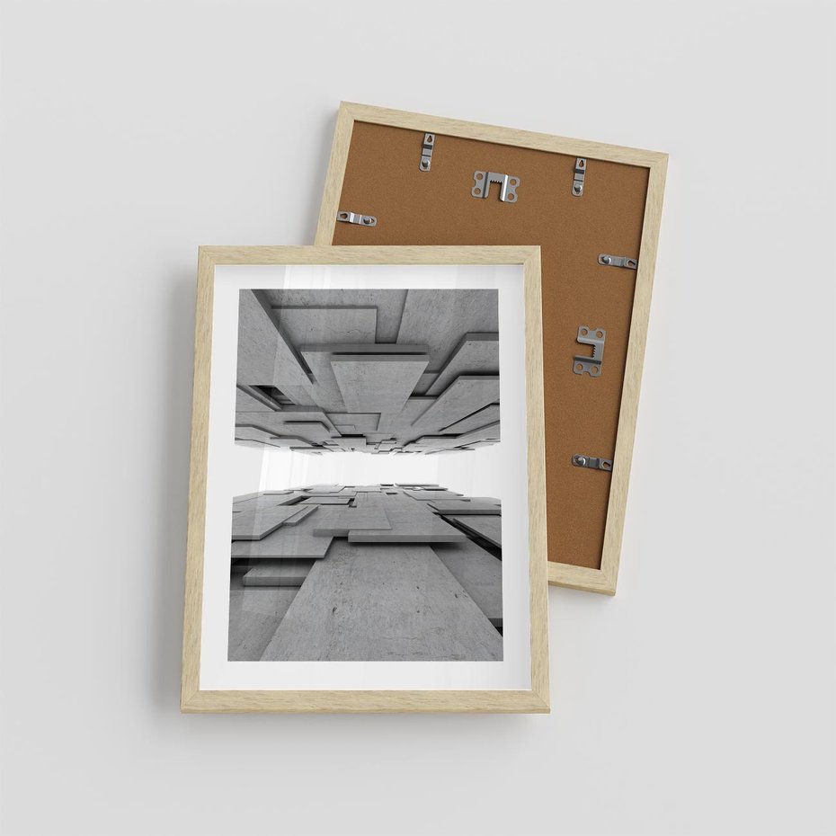 Plakat w ramie 30x40 - Architektura 3D - architektura, 3D - rama drewno