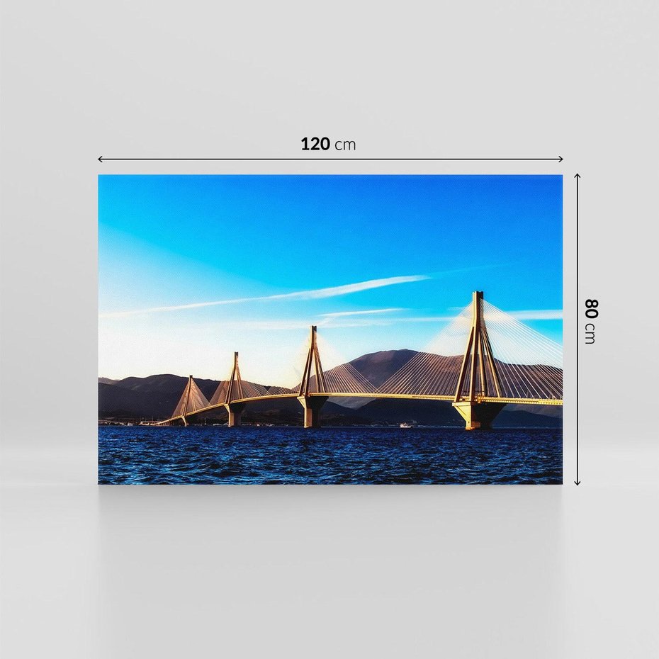 Obraz na płótnie 120x80 - Most nad rzeką - Architektura - most, rzeka