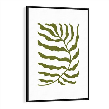 Obraz w ramie 70x100 - Rytmy Chaosu - roślina, gałązka - rama czarna
