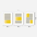 Zestaw obrazy w ramie 30x40 galeria - Symetria, graficzna, minimalizm - rama biała