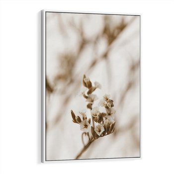 Obraz w ramie 70x100 - Kwiatowa suchość - kwiaty, susz - rama biała
