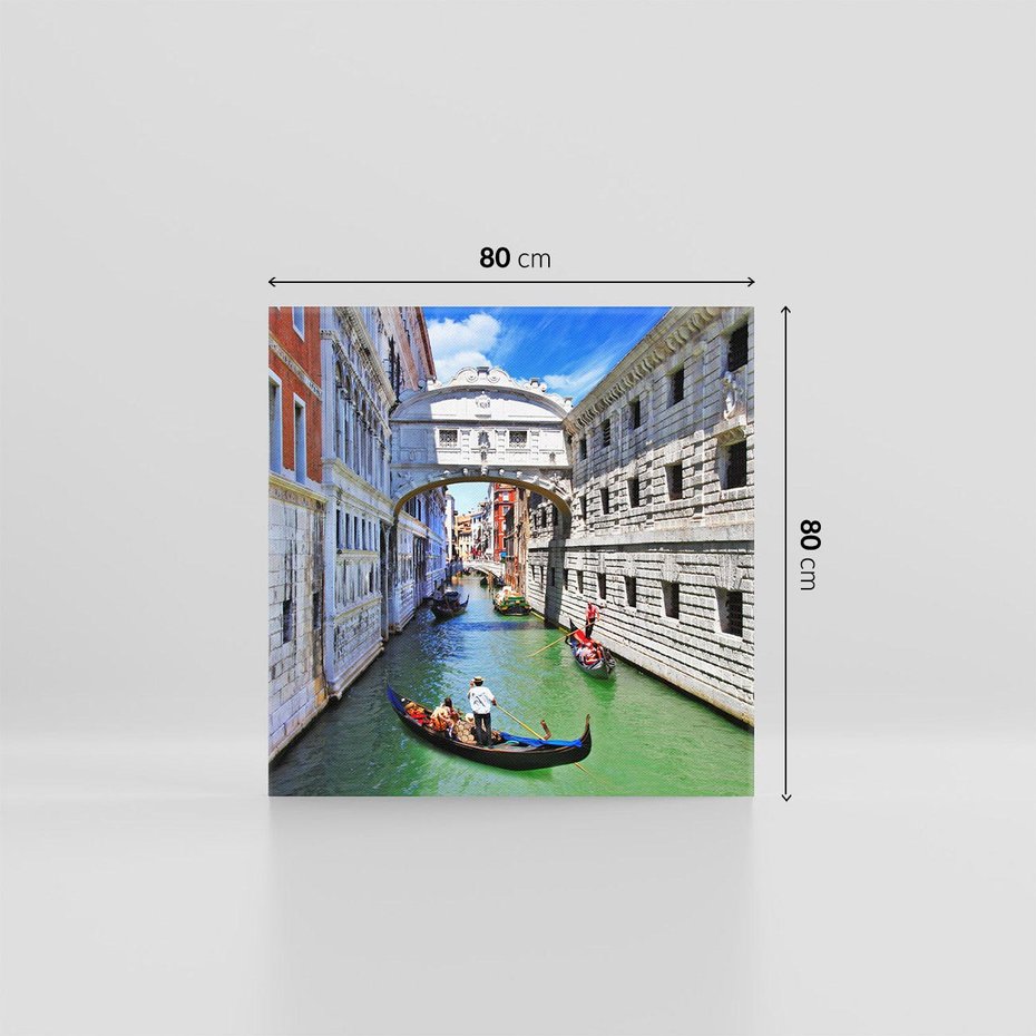 Obraz na płótnie 80x80 - Romantyczna gondola w Wenecji - Wenecja, gondola
