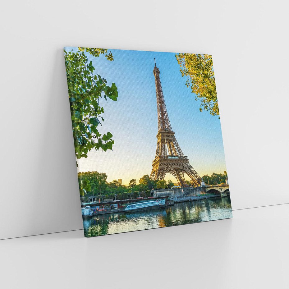 Obraz na płótnie 30x30 - Wieża Eiffla w blasku - Paryż, Francja