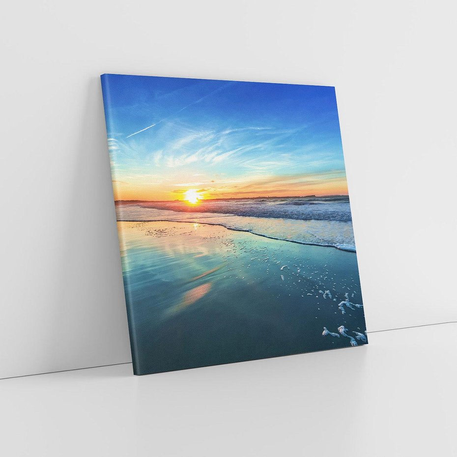 Obraz na płótnie 80x80 - spotkanie przy horyzoncie - morze, plaża