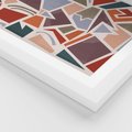 Plakat w ramie 40x50 - Intrygujące Rozbicie - gemoetryczne kształty, mozaika - rama biała