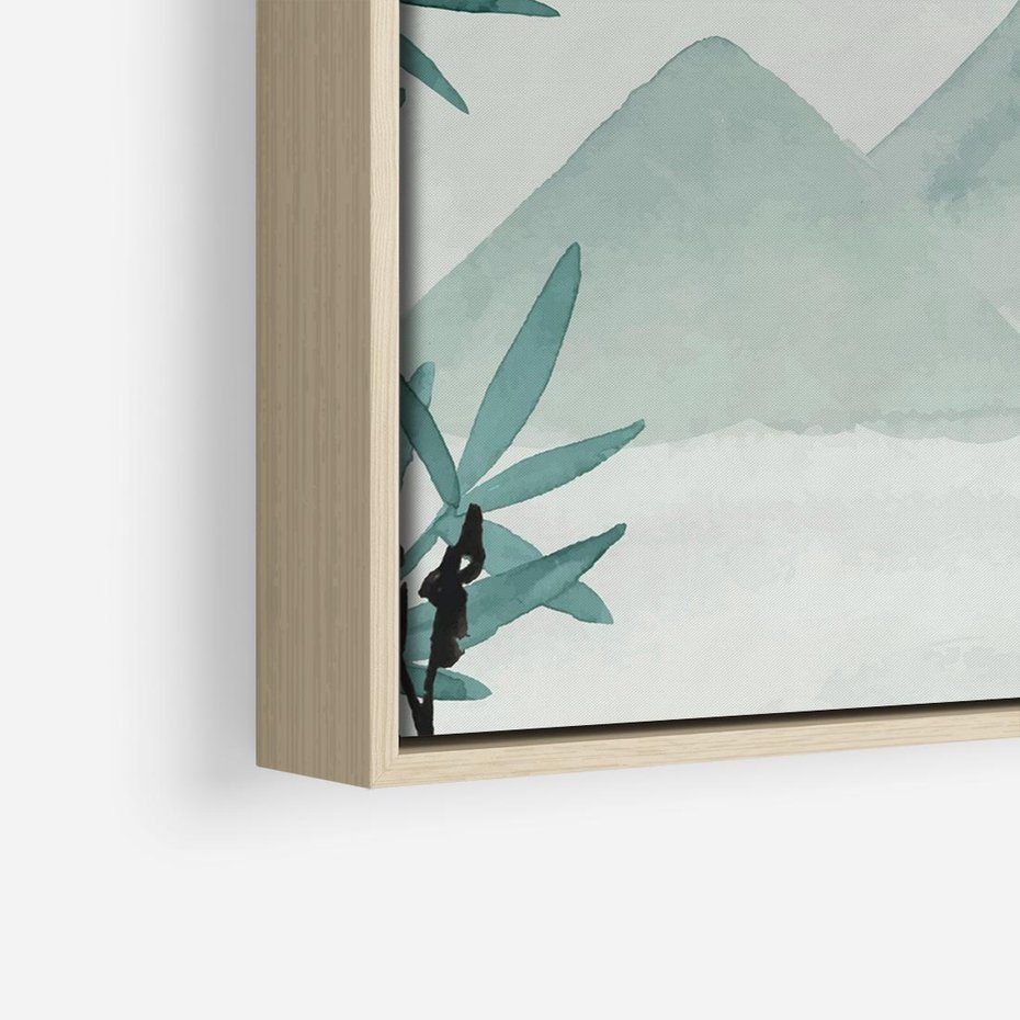 Obraz w ramie 80x80 - Zaklęte Wzgórza - krajobraz, japonia - rama drewno