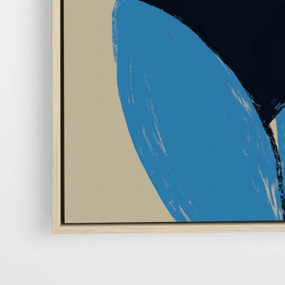 Obraz w ramie 70x100 - Zaklęta Kompozycja - abstrakcyjny plakat, nowoczesna sztuka - rama drewno