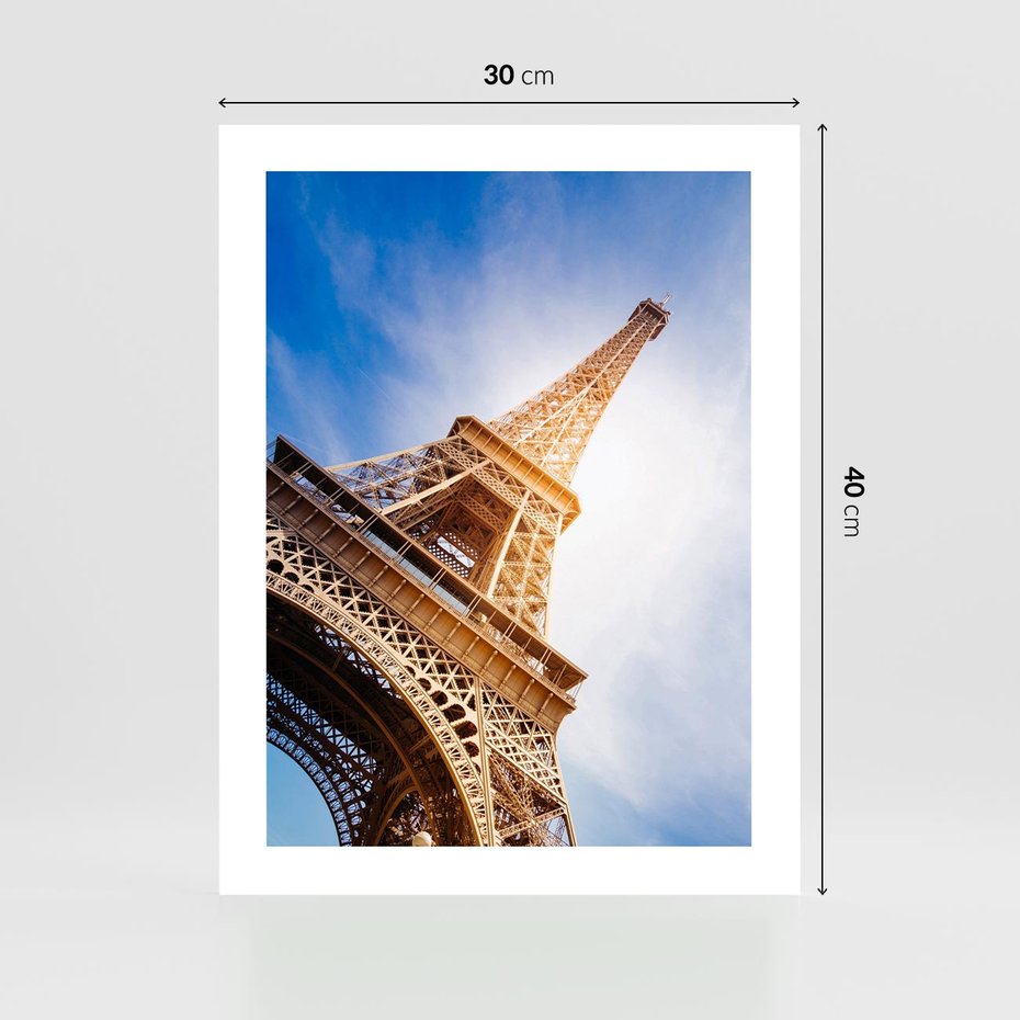 Plakat bez ramy 30x40 - Eiffla - ikona Paryża - Eiffla, Paryż