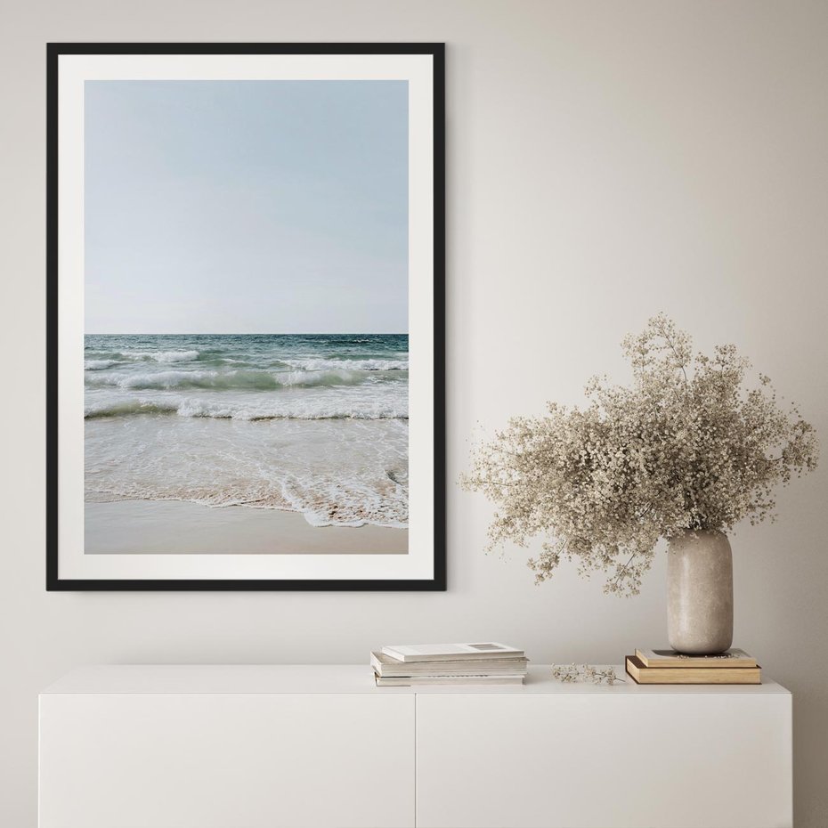 Plakat bez ramy 50x70 - Spokój nad Brzegiem - plaża, morze