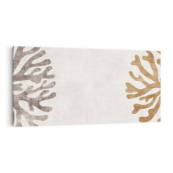 Obraz na płótnie 120x60 - Beżowa Symfonia Rafy - beżowa grafika, tło jak płótno