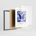 Plakat w ramie 40x50 - Wibracje Wnętrza - nowoczesny plakat, odcienie błękitu - rama czarna