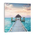 Obraz na płótnie 30x30 - Morski Pomost - morze, pomost