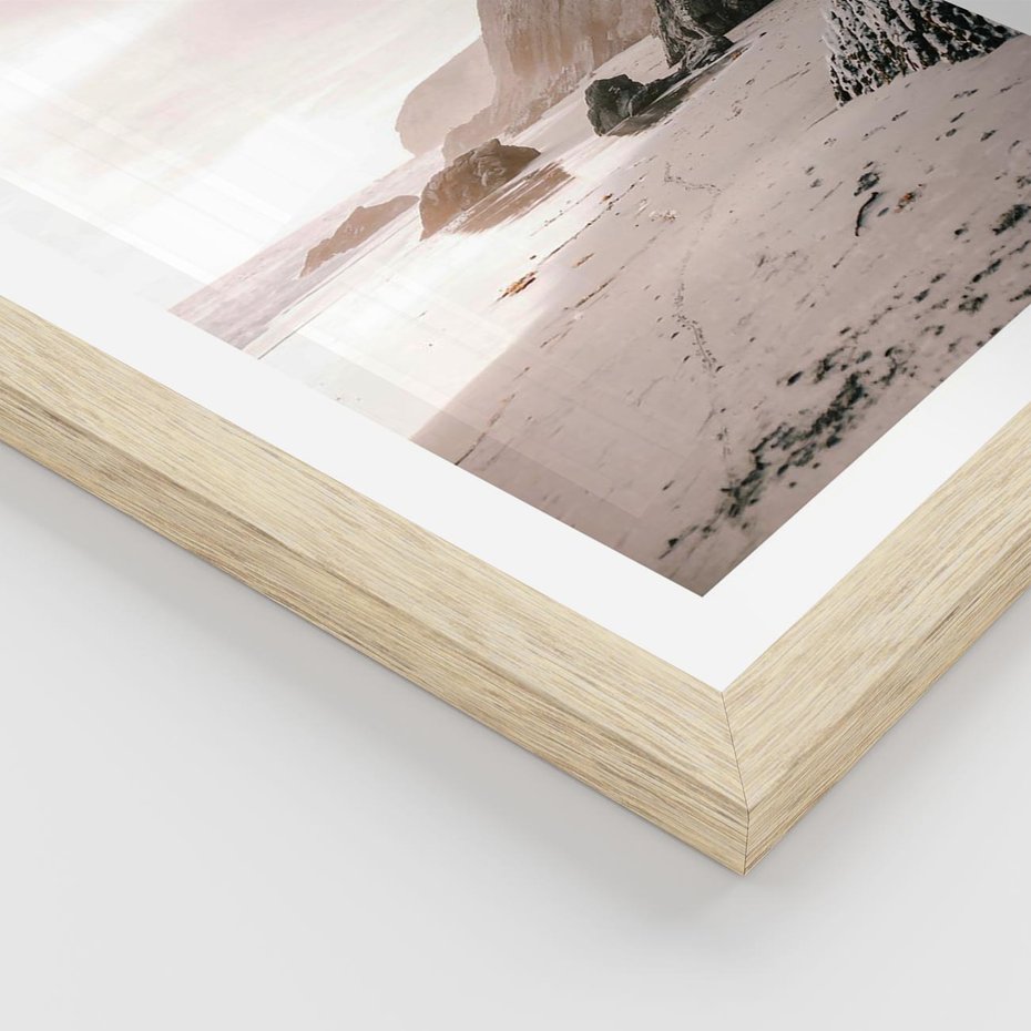 Plakat w ramie 40x50 - Przybrzeżna Piękność - klify, skały nad morzem - rama drewno