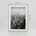 Plakat w ramie 50x70 - Majestatyczne Wysokości - Nowy Jork, wieżowce - rama drewno