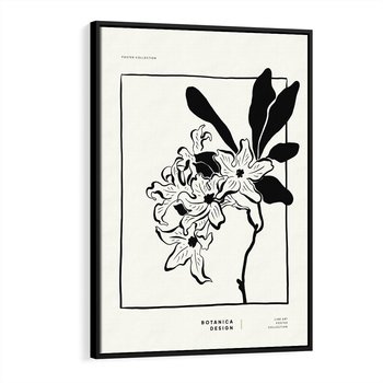 Obraz w ramie 50x70 - Kwiatowe przestrzenie - kwiat, grafika - rama czarna