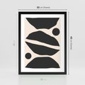 Plakat w ramie 30x40 - Surowa Abstrakcja - abstrakcyjny nowoczesny obraz, surowość - rama czarna