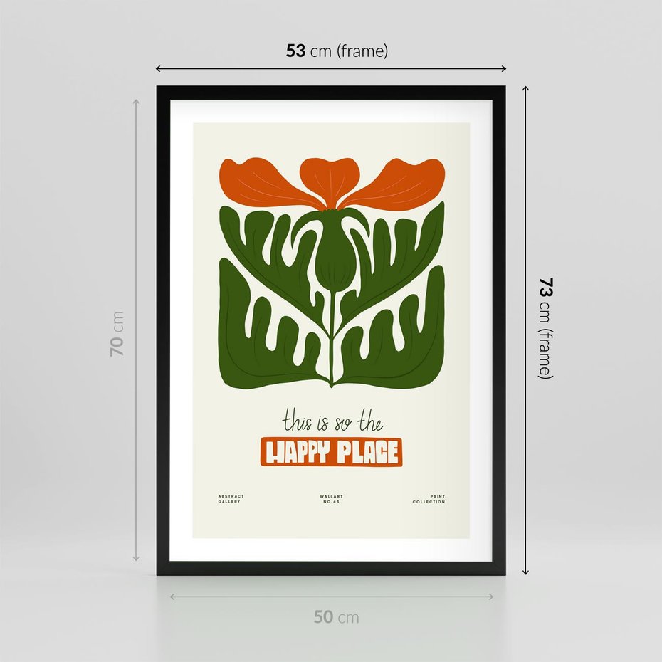 Plakat w ramie 50x70 - Rozkwitająca Gra - kwiaty, nowoczesny plakat - rama czarna