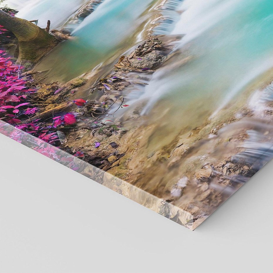 Obraz na płótnie 100x50 - Tajlandzki Wodospad: Moc Natury - Tajlandia, wodospad