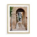 Plakat w ramie 50x70 - Klimatyczna Uliczka w Grecji - uliczka, Grecja - rama drewno