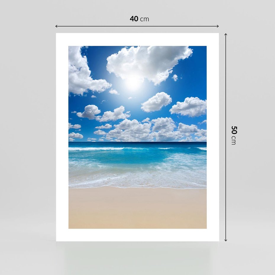 Plakat bez ramy 40x50 - Wakacyjna plaża - plaża, wakacje