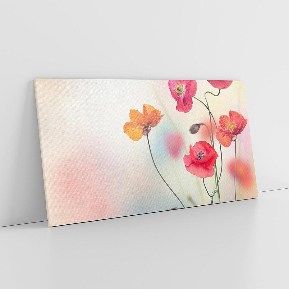 Obraz na płótnie 120x60 - Urok natury - kwiaty, akwarela