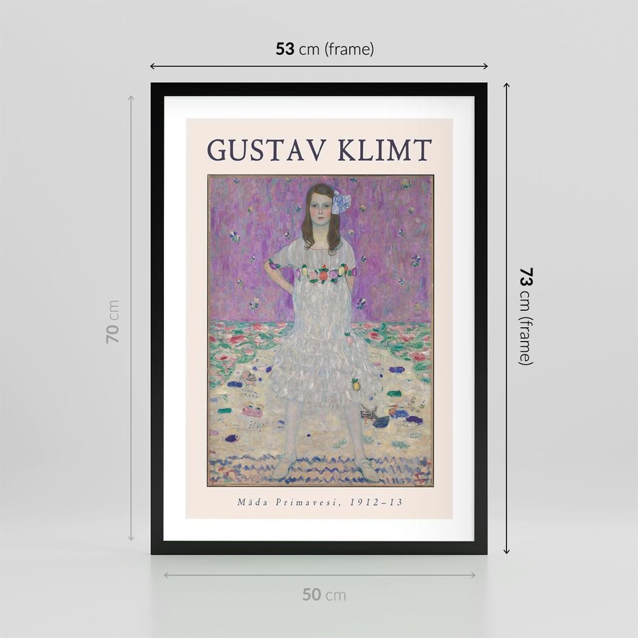 Plakat w ramie 50x70 - Gustav Klimt: Reprodukcja - reprodukcja, gustav klimt - rama czarna