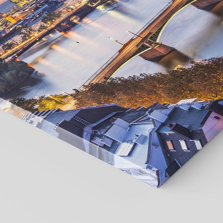 Obraz na płótnie 80x120 - Frankfurt - spotkanie tradycji i nowoczesności - Frankfurt, Niemcy