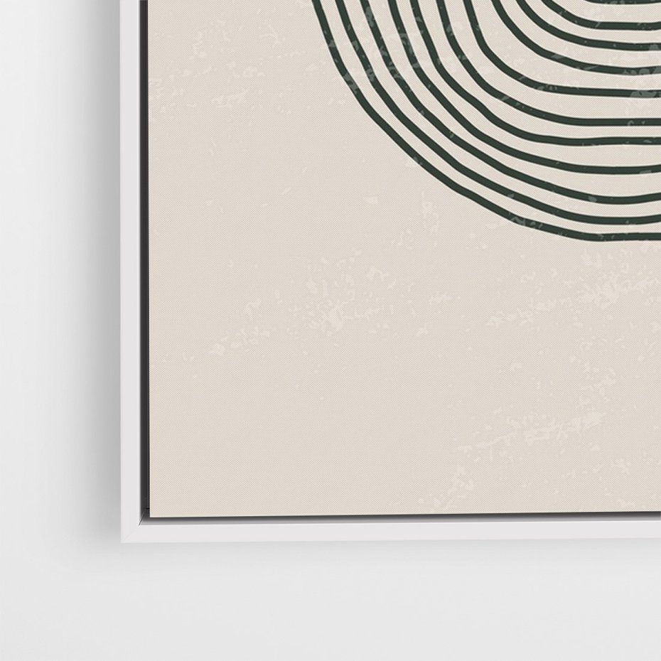 Obraz w ramie 50x70 - Odbicia Wyobraźni - nowoczesna sztuka, minimalizm - rama biała