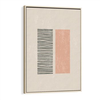 Obraz w ramie 70x100 - Przenikająca Kreatywność - nowoczesna sztuka, minimalizm - rama drewno