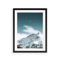 Plakat w ramie 30x40 - Nocna Magia w Górach - fotografia, śnieg - rama czarna