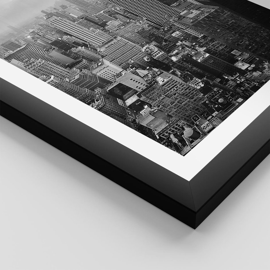 Plakat w ramie 40x50 - Majestatyczne Wysokości - Nowy Jork, wieżowce - rama czarna