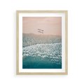 Plakat w ramie 40x50 - Turkusowe Uroki - niebieskie turkusowe morze, plaża - rama drewno