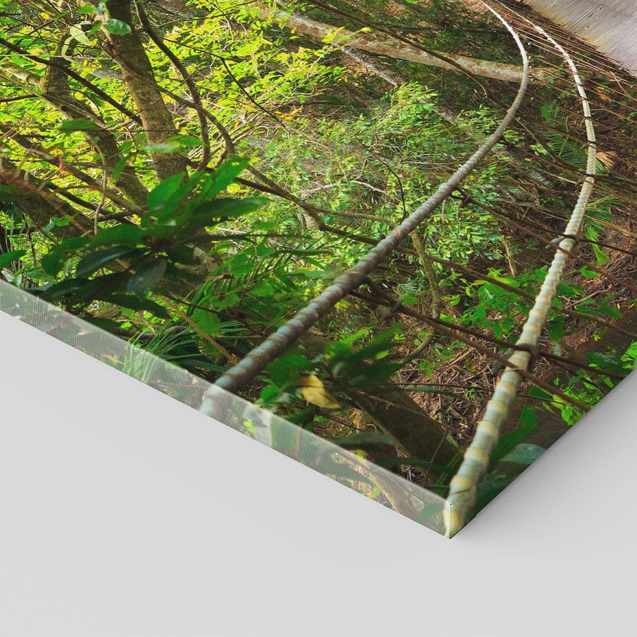 Obraz na płótnie 120x80 - Tajemniczy most w tajskim lesie - Tajlandia, most