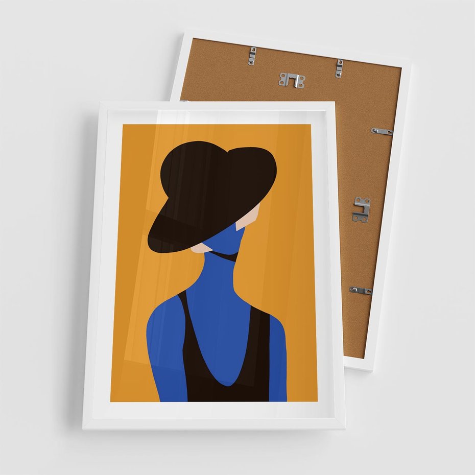 Plakat w ramie 50x70 - Zaklęte Zniknięcie - sztuka nowoczesna, plakat - rama biała