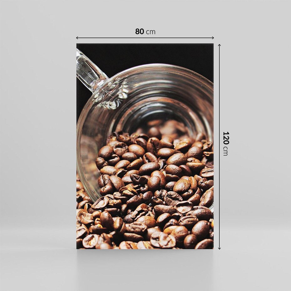 Obraz na płótnie 80x120 - Kawa ziarna pełne aromatu - kawa, ziarna